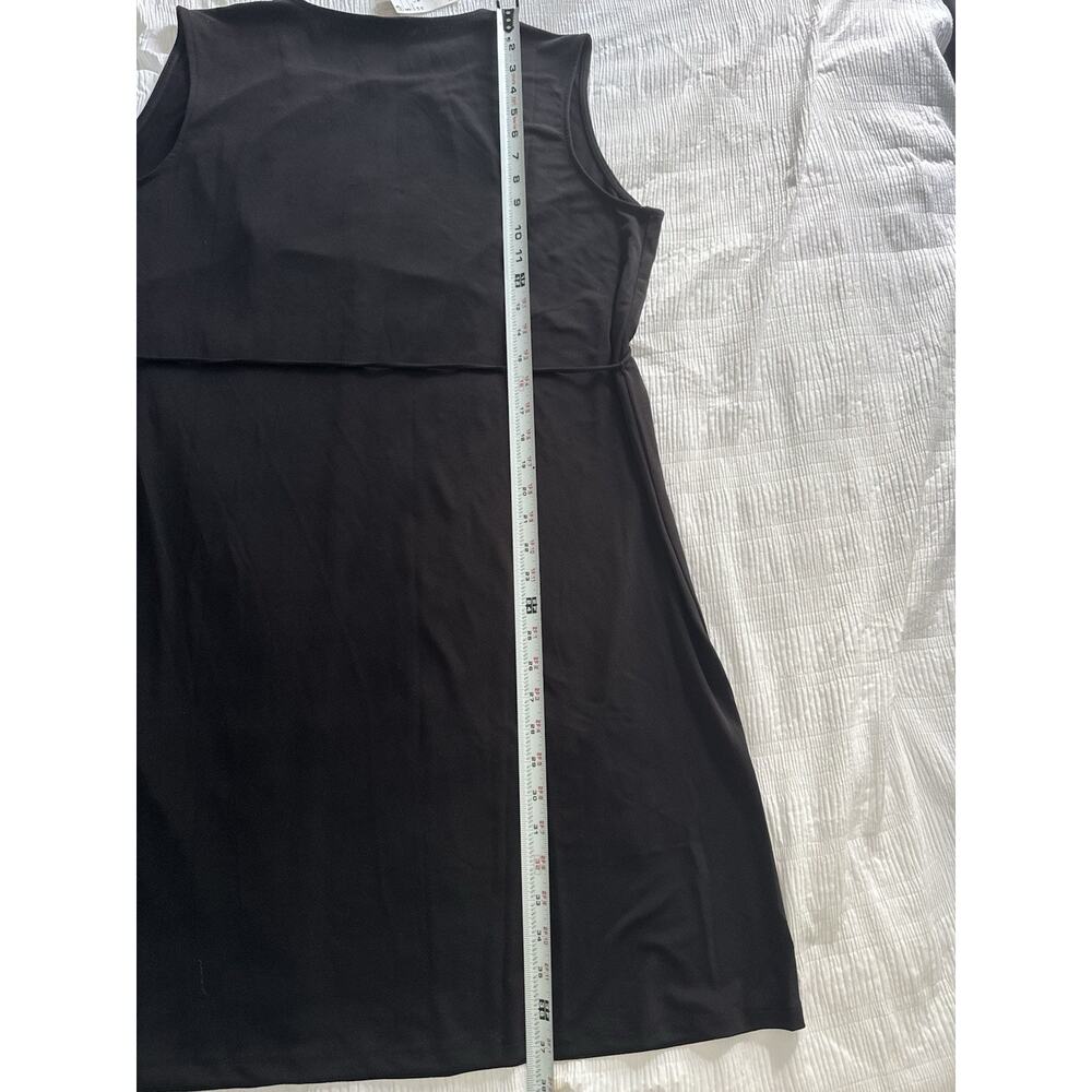 NWT H&M Little Black Dress Belt Career Work Summer Casual Slinky High Neck Large - Picture 6 of 8